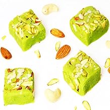 Ghasitaram Gifts Indian Sweets - Sugar free Pista mawa barfi 200 gms