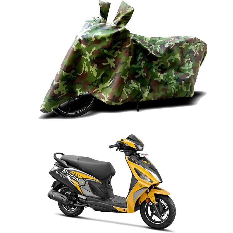 Image of 100% Water Resistant Bike Scooty Two Wheeler Body Cover Compatible for Hero Maestro Edge 125 /UV-Rays /Heat Protection /Birds Dropping /Scratchproof /Dust Proof /Waterproof /All Varient[Green MJ]