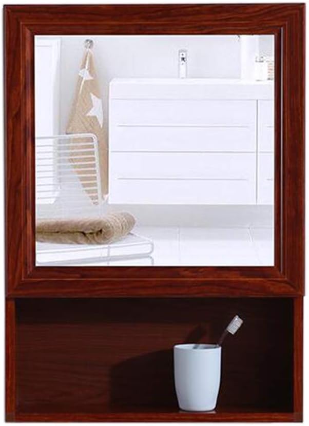 Beautiful Fashion Wall Mounted Mirror Cabinet Bathroom Medicine Cabinet Storage Organizer Shelf Wall Mount Storage Shelf Single Door Bathroom Vanity Mirror