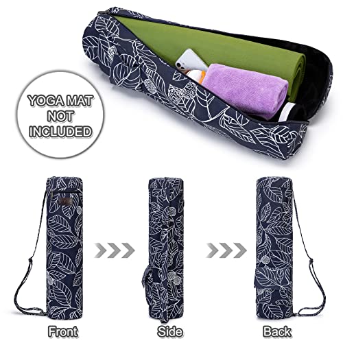 Yoga Mat Bag, Arome Waterproof Yoga Bag Mat Carrier Exercise Yoga Carrying Bag For Women Men, Full-Zip Yoga Gym Bag With 2 Multi-Functional Pockets And Adjustable Strap For 1/4” 1/3” 2/5” Thick Yoga Mat #TOP1