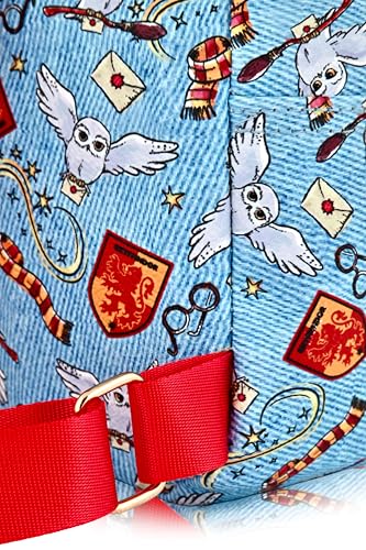 Fast Forward Mochila Harry Potter para homens, mulheres, unissex | Linda bolsa de couro PU 25,4 cm H