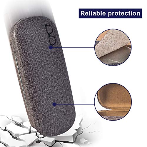Raylove Hard Shell Clamshell Eyeglasses Case, 3 Piece Unisex Portable Glasses Protection Case #TOP2