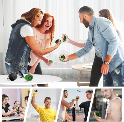DIOTUSS Hand Grip Strengthener, Rechargeable Digital Grip Strength Trainer with LCD Display Up to 220lbs/100kg, Silicone Hand Exercise Ball for Forearm Finger Training & Stress Relief, for Adults and Kids (Green) - image 6
