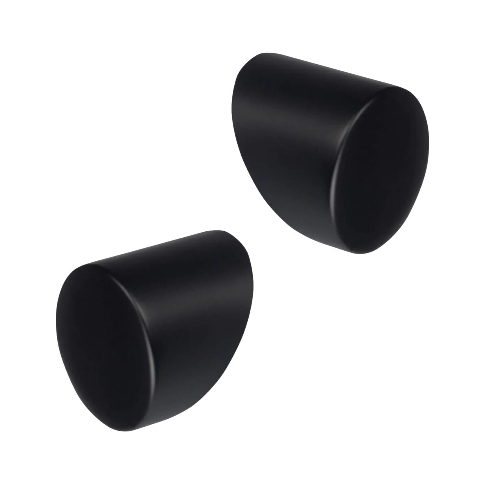 Jackson Woodturnrs Forge Black Handrail End Caps – Pair | 54mm Diameter | Stair Banister Accessories with Screws