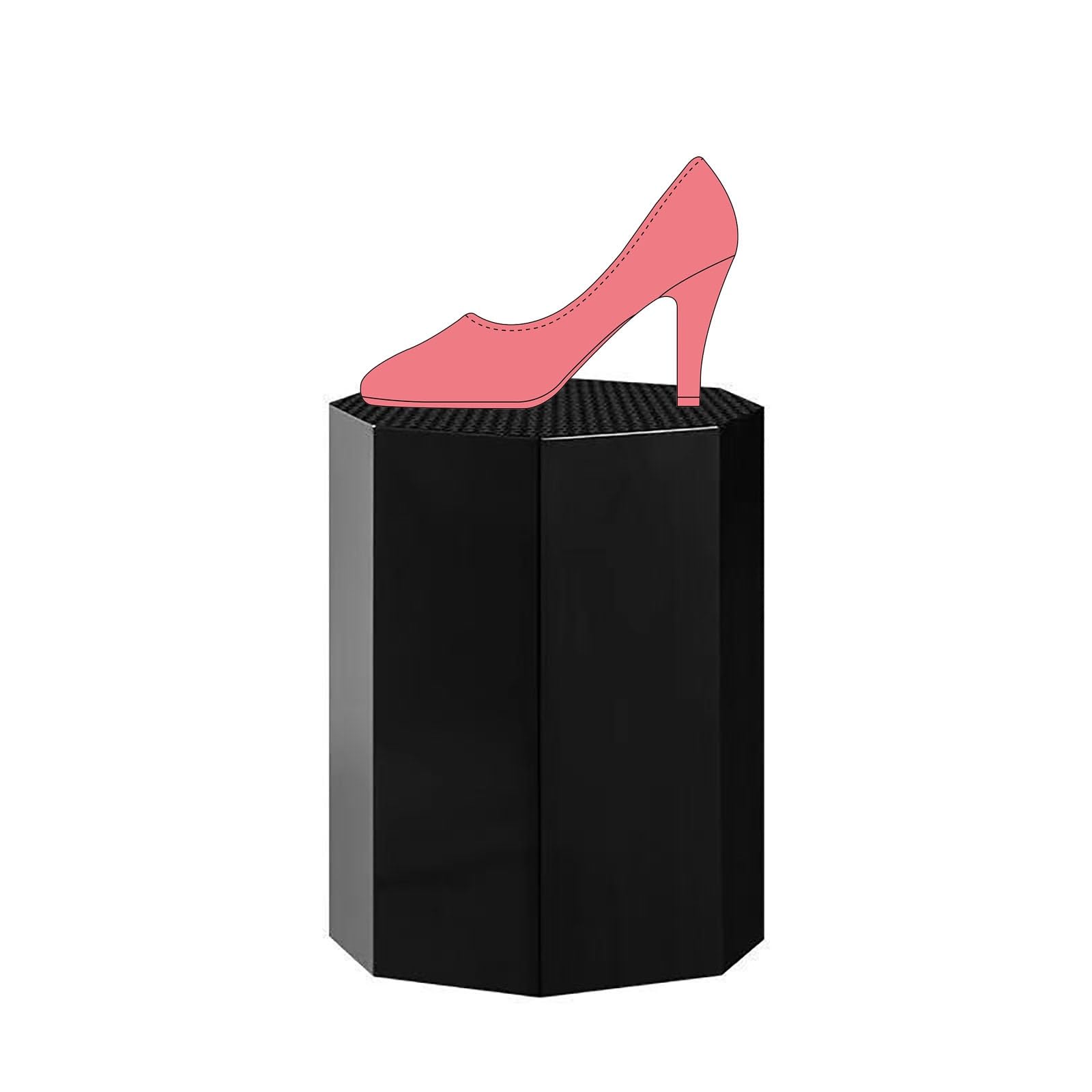 Meuble à chaussures rotatif 360 en métal au design minimaliste
