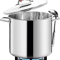 Vista 1 de HOMICHEF OLLA STOCK POT GRANDE DE 24 CUARTOS DE GALÓN CON TAPA - Batería de Cocina Stockpot de Acero Inoxidable Sin Níquel de 24 Cuartos de Galón