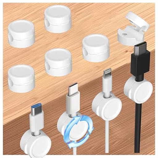 Rliocvhe 10 Pcs Magnéticos Organizador de Cables, Soporte para Cables Regalo, Clip de Cable para Escritorio/Mesitas de Noche/Cables de Carga/HDMI/USB | Ya disponible en tu tienda friki favorita! En mundofriki.es!