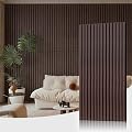 Greymond Wood Slat Acoustic Wall Panels-3D Fluted Sound Absorbing Panel for Wall and Ceiling-47.2" x 23.6" (Walnut, 2-Pack)