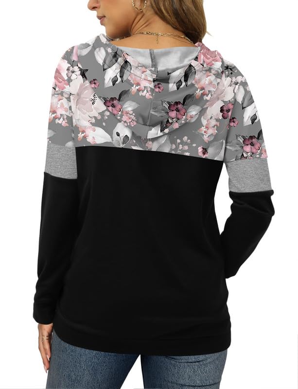 BETTE BOUTIK Womens Camo Leopard Casual Hoodies Long Sleeve Drawstring Pullover Hooded Sweatshirts Tops with Pocket - Image 6