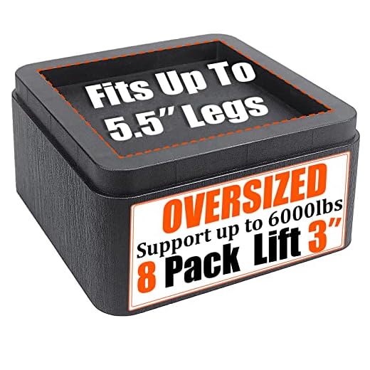 Heavy Duty Bed Risers with Adjustable Heights