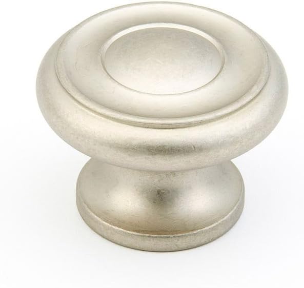 Schaub & Co. 704-DN Traditional 1 1/2 Round Knob - Distressed Nickel