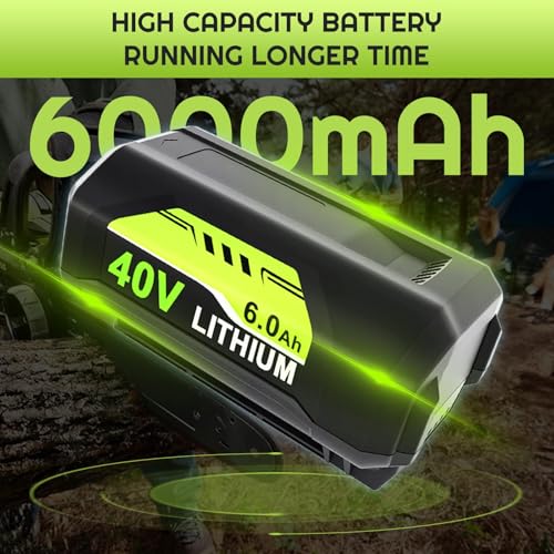 Image of 1Pack Upgraded 6000mAh Capacity Replacement for Ryobi 40V Battery OP40601 OP40602 OP40261 OP40501 OP40404 OP4030 Compatible with Ryobi 40Volt Lithium ion Battery Power Tools