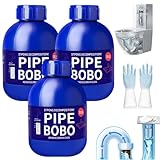 Pipe Bobo Rohrreiniger, 300g Pipe Bobo Cleaner, Rohrreiniger Extrem Stark, Starker Abflussreiniger, Leistungsstarker Waschbecken- Und Abflussreiniger, For Den Außenbereich, Küche (3pc)