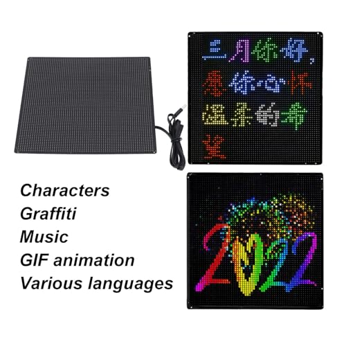 LED Sign Display, 64 X 64 Dot Flexible Programmable Scrolling LED Sign with BT Control - Image 2