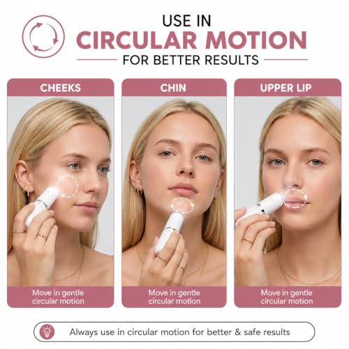 Image of Facial Hair Removal Machine For Face, Chin, Cheek, Eyebrow, Upper Lip Hair Removal for Women, USB RECHARGEABLE Epilator Machine for Women