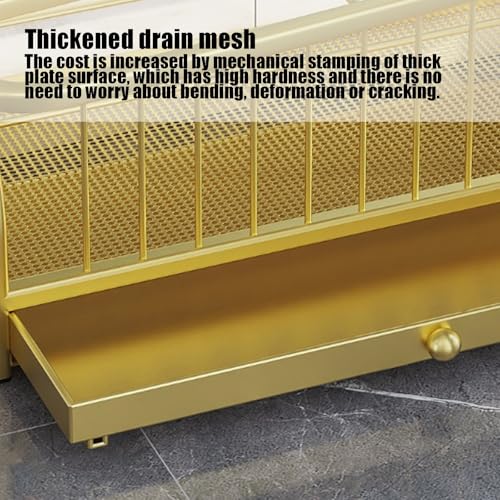 Porte-parapluies grande capacité avec bac de récupération d'eau en fer - 5
