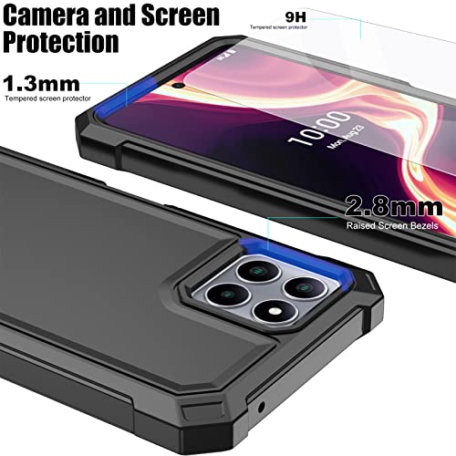 Ailiber Phone Case For Boost Mobile Celero 5G Plus, Celero 5G Plus Case With Screen Protector Tempered Glass, 2 Layer Structure Protection, Shockproof Corner Bumper Phone Cover For Celero 5G+-Black #TOP5