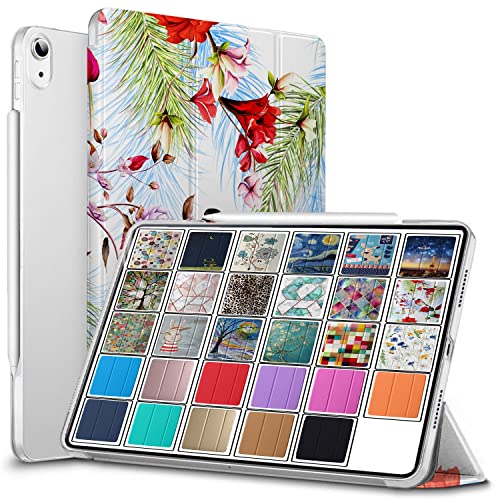 Image of DuraSafe Cases for iPad PRO 11 Inch 1 Gen 2018 [ PRO 11 1st ] A1980 A1934 A2013 MU0T2HN /A MU0Y2HN /A Printed Slim Lightweight Protective PC Dual Angle Stand Clear Flip Back Cover - Birds & Flowers