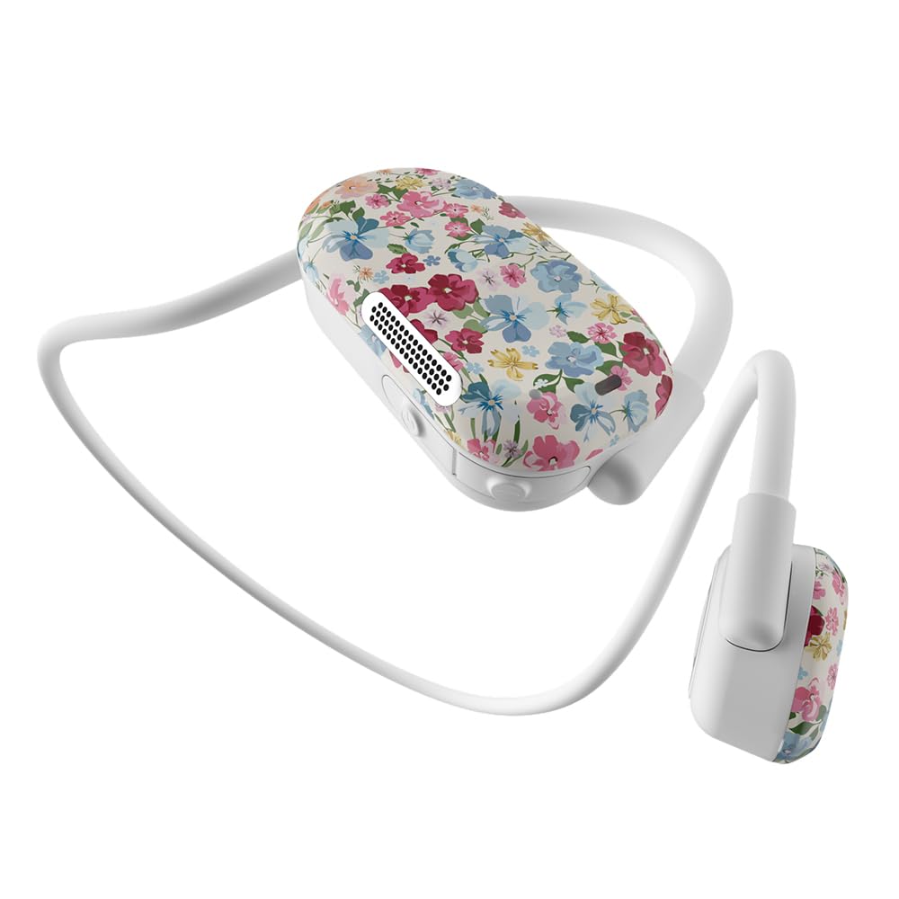 Purity Air Open Ear Headphones - True Air Conduction Wireless Bluetooth Open Ear Earbuds with Dual Mic for iPhone/Android - Secured Long Wearing Comfort, Sports Sweat Resistant (Solstice Bloom)