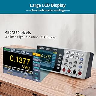 OWON XDM1041 Multimetro Digitale Portatile, Multimetro Digitale Desktop da 3,5 Pollici, Tester di Temperatura LCD True RMS da 55000 Conti per Strumenti e Laboratori, Fabbriche