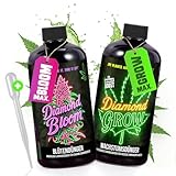 Diamond Buds® Growdünger Duo - Grow und Bloom Flüssig NPK Pflanzendünger...