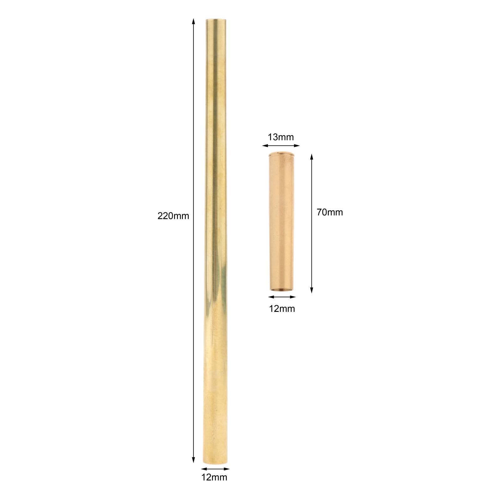 Trompette Réparation Ensemble Accessoires Pièces Embouchure Pince Tube Cuivre pour Maintenance Remplacement Instrument Adapté Aux Écoles, 220x12mm 70x12mm