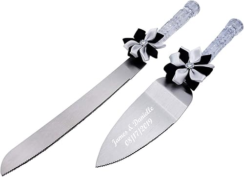 Miniatura 8 de Gifts Infinity - Juego de cuchillos y utensilios personalizables para pastel de boda