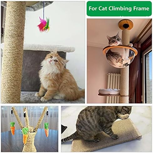 Pindex Jute Twine Rope 5mm, 66 Feet Thick Rope Jute String Strong Hemp Rope Cord Garden Rope for DIY Cat Silk Arts Crafts