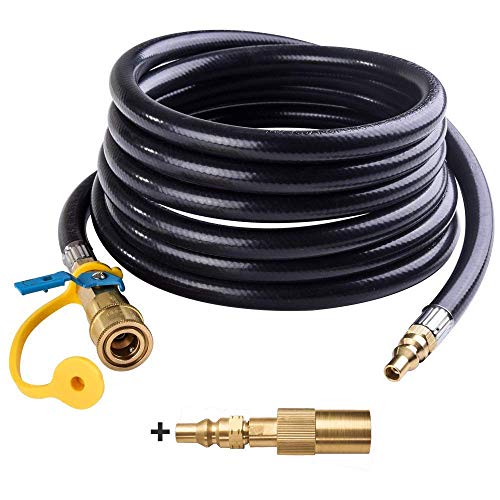 SHINESTAR 12ft RV Propane Quick Connect Hose and Conversion Fitting for Roadtrip LXE