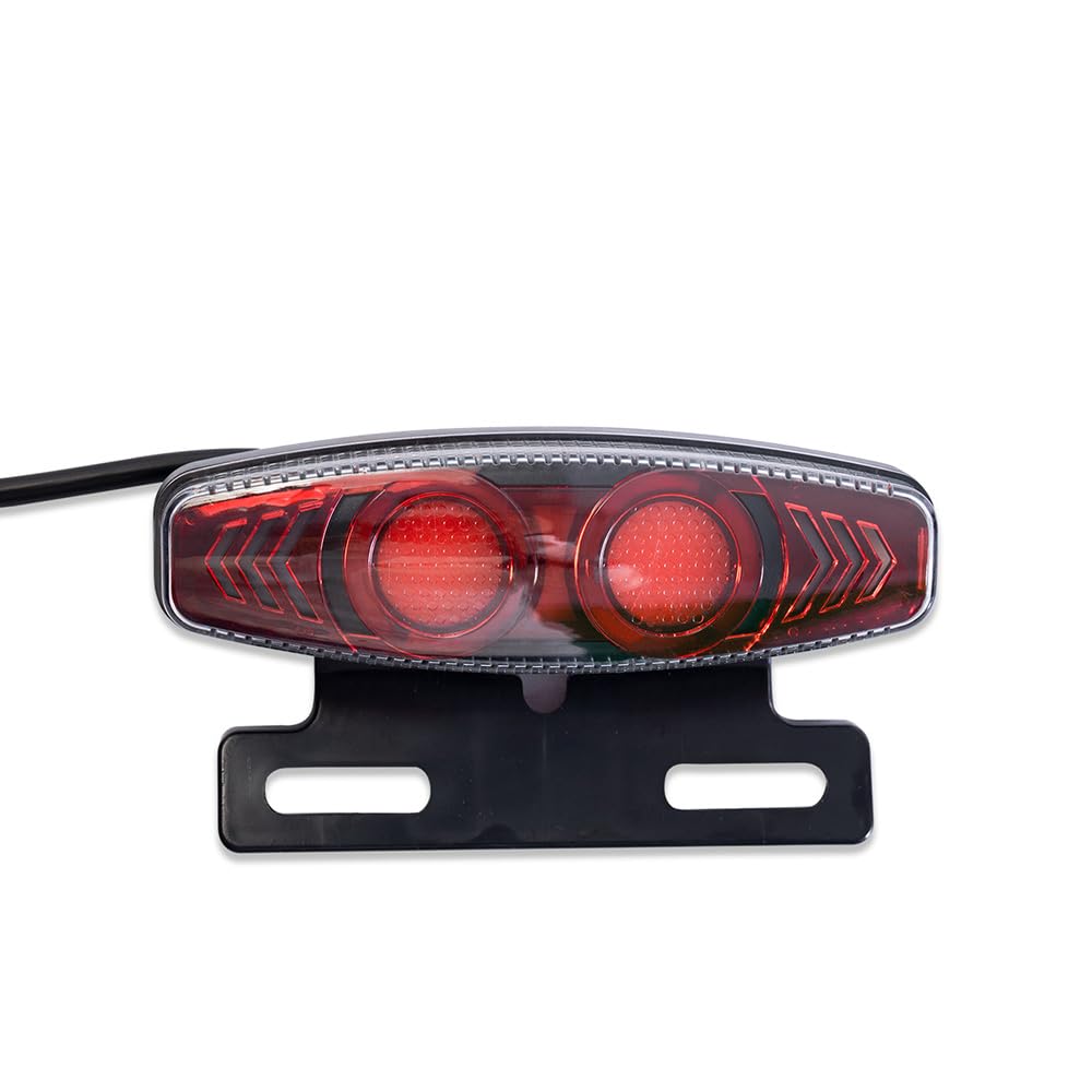 Fanale Posteriore a LED per ebike, 36V 48V, per Accessori per Biciclette elettriche, connettore SM, per Ciclismo Notturno.