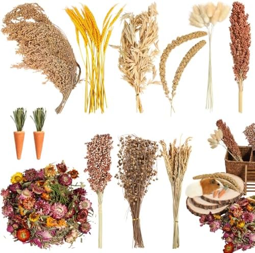 Homaisson Natural Herb Sprays Hamster Bedding, Grain Seed Dried F...