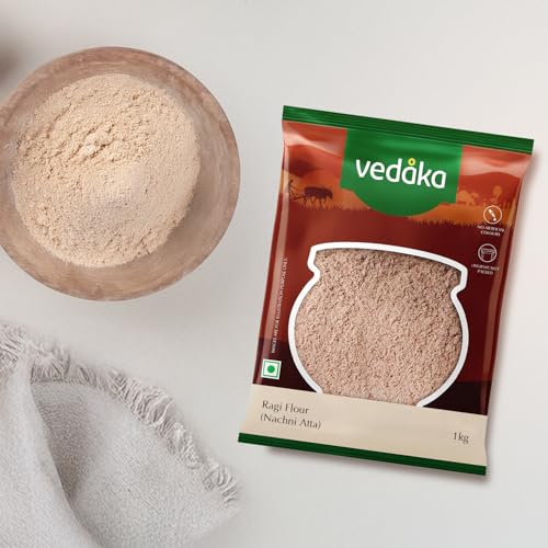 Image of Amazon Brand - Vedaka Ragi Flour (Nachni Atta), 1 kg