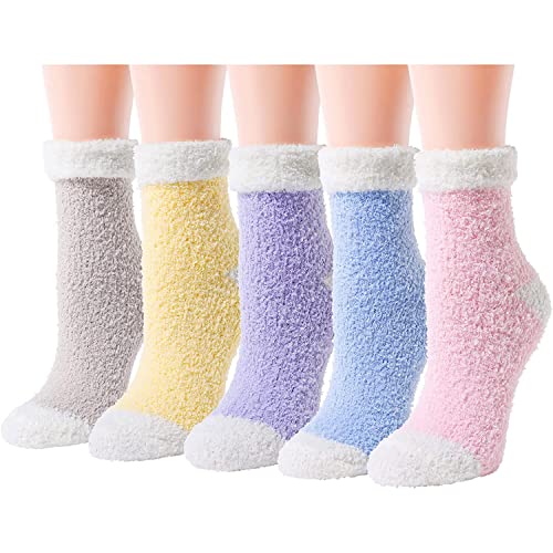 sockfun Super Soft Fluffy Plush Slipper Socks, Fuzzy Socks Cozy Gifts Socks For Women Girls
