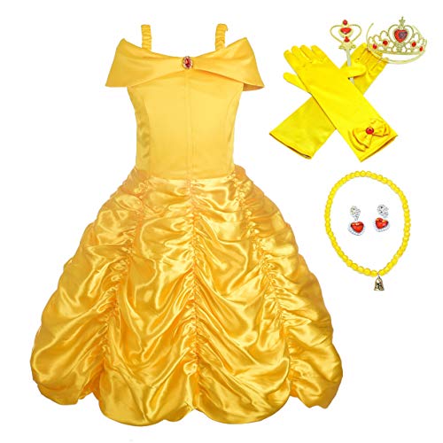 Lito Angels - Disfraz de princesa para niña con accesorios, Estilo 1 - Vestido Con Accesorios, 5 / 6