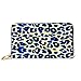 Produktbild JHGFG Mode Handtasche Reißverschluss Brieftasche Vektor Leopard Blue Gold Textur Nahtlose Telefonkupplung Geldbörse Abendkupplung Blockieren Leder Brieftasche Multi Card Organi
