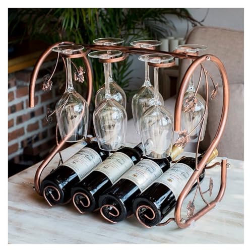 Soporte Vintage de Bronce para 4 Botellas y 6 Copas miniatura 3