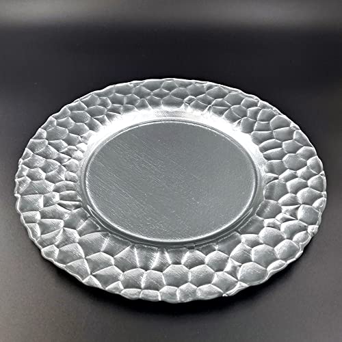 Set de 8 platos charger ROCHER 13 pulgadas plateados miniatura 2