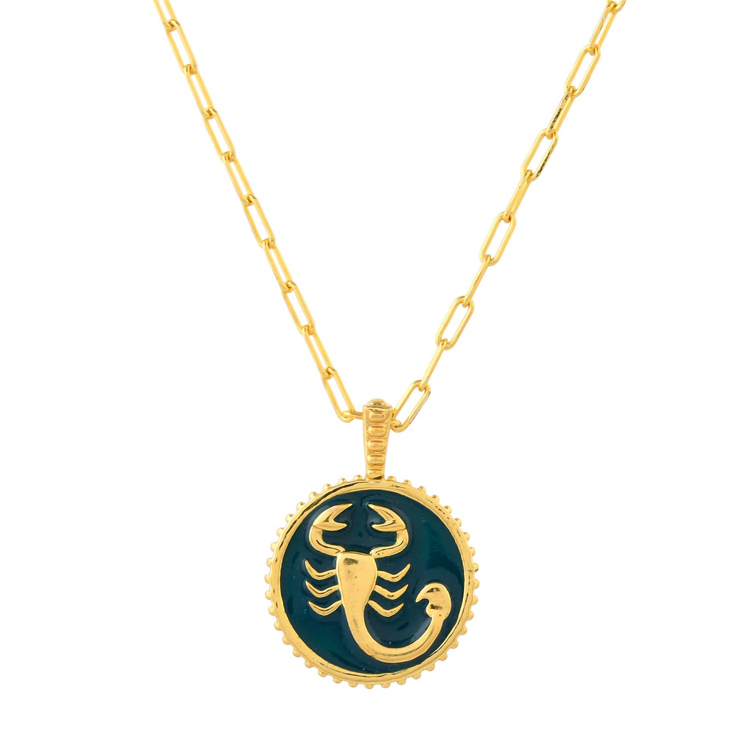 voylla Zodiac And Evil Eye Reversible Pendant|Zodiac Sign|Everyday Pendant|Gift For Sister|Gift For Her|Pendant For Women-picture-38