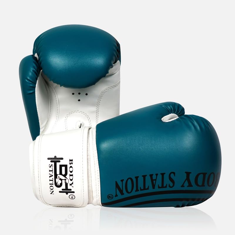 Image of Boxing Gloves - Faux Leather Training Gloves with Hook and Loop Velcro Closure for Long-Lasting Strength and Durability