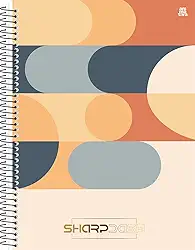 Kit de Caderno, 10 Matérias, Capa Dura, Sharpdash Masculino com App Digital, 160 Folhas, Animativa, Pacote com 4 Unidades