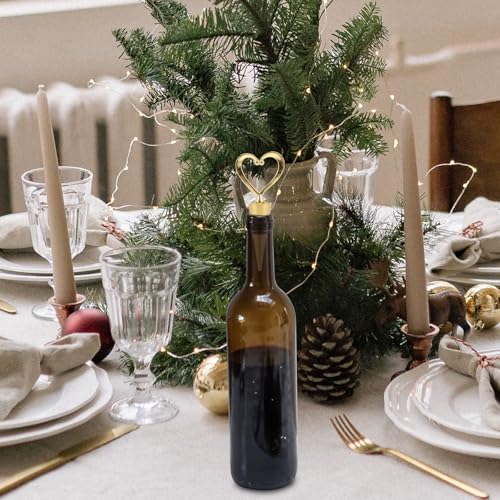 Tapón de vino hermético de corazón: conserve el sabor de sus botellas con este pack de 12 piezas. 6