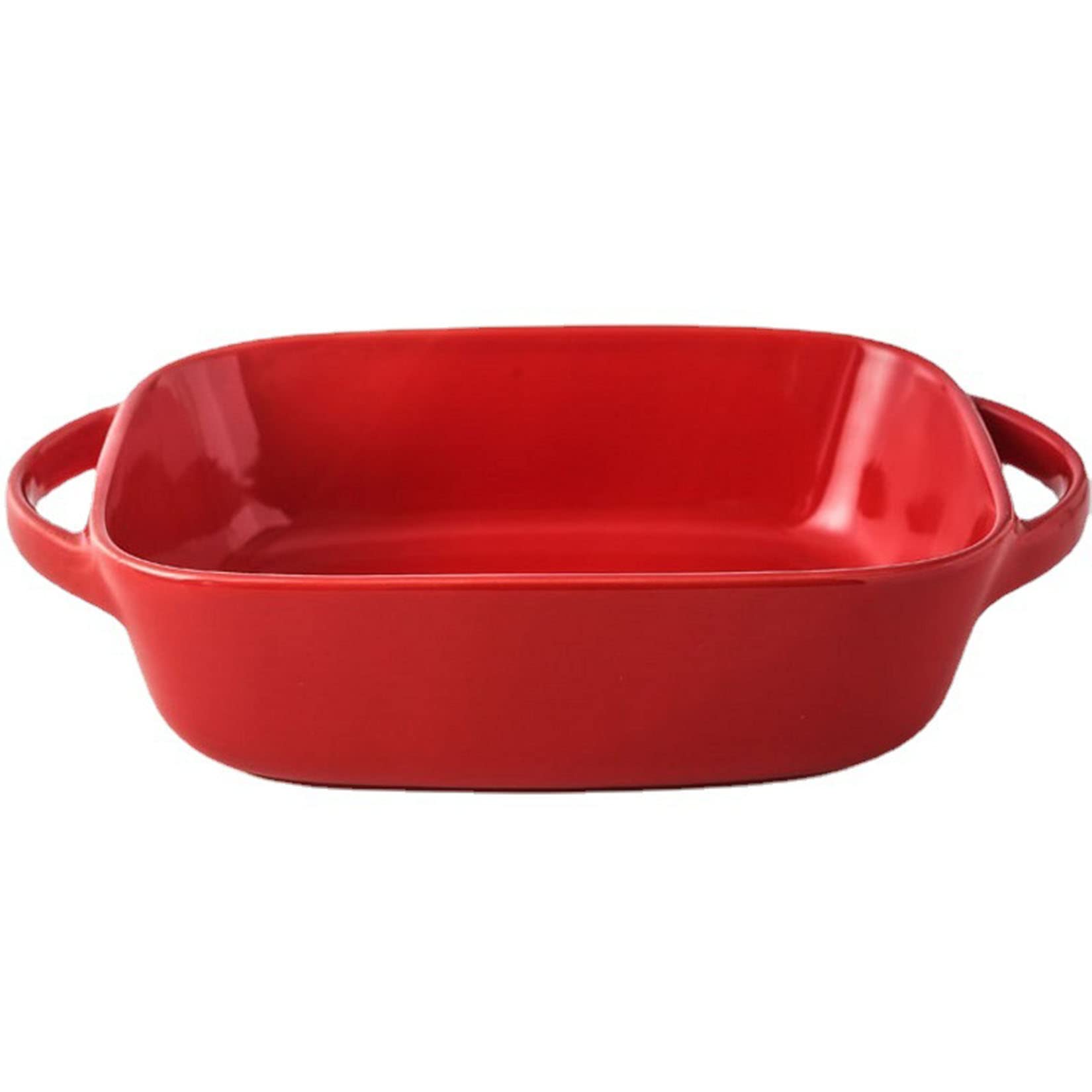 Plato para hornear de cerámica Juego de utensilios para hornear rectangulares Bandeja para hornear, Utensilios para hornear Gres Pan para lasaña pintado a mano para la cena de Navidad Cocinar la cen