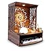 Heartily® Laabh Beautiful Wooden Pooja Stand Pooja Mandir for Home Temple for Shop and Office Puja Shelve Wall Mounted with LED Spot Light Size (H- 15.5, L- 11.5, W-11 in)