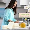 Practical Matter Kitchen Sponge, Organic Cotton Fiber All-Purpose Dish Sponges for Washing Dishes and Cleaning All Surfaces, Durable Non Scratch Scrub, 6 Count Value Pack