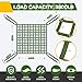 6.56' x 6.56' Heavy-Duty Cargo Lifting Net for Hoisting, Loading & Unloading | Tear-Resistant Polyester with Reinforced Straps, 3800 lbs Industrial Load Capacity