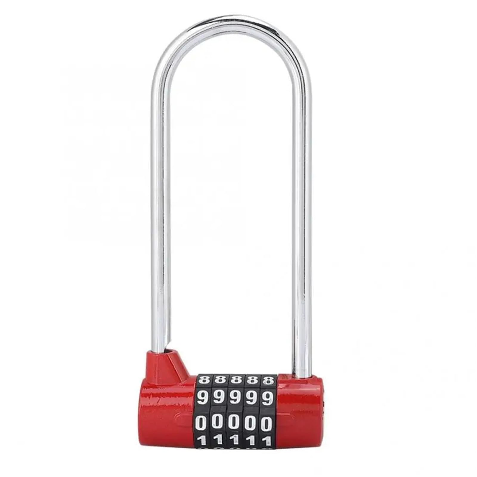 Bghyjkol Red Padlock Zinc Alloy Bike U-Shape Anti-Theft Lock