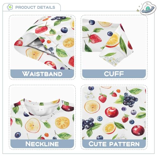 JUNZAN Fresh Serviceberry Fruit White Little Boys Hoodie Sweatshirt Fleece Kids Hoodies Boys Party 4T3