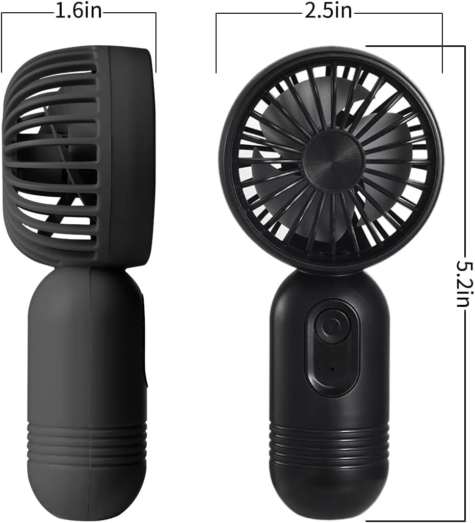 Mini ventilador portátil recargable por USB, ligero, velocidad del viento ajustable para alivio del calor en verano, ideal para uso diario, bonito diseño