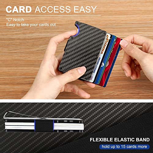 Minimalist Wallet for Men, Metal Money Clip Wallet, RFID Blocking Aluminum Slim Cash Credit Card Holder (CF-1)3