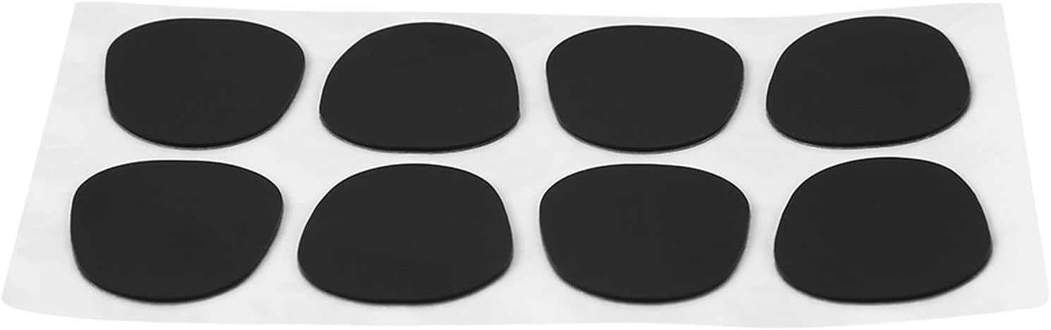 Bnineteenteam Saxophone Mouthpiece Pads, Rubber Pads for Soprano Alto Tenor Clarinet (0.5mm Black Oval, 0.3/0.5/0.8mm, 2 Color, 2 Shape)